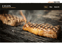 Tablet Screenshot of lygonsteakhouse.com.au